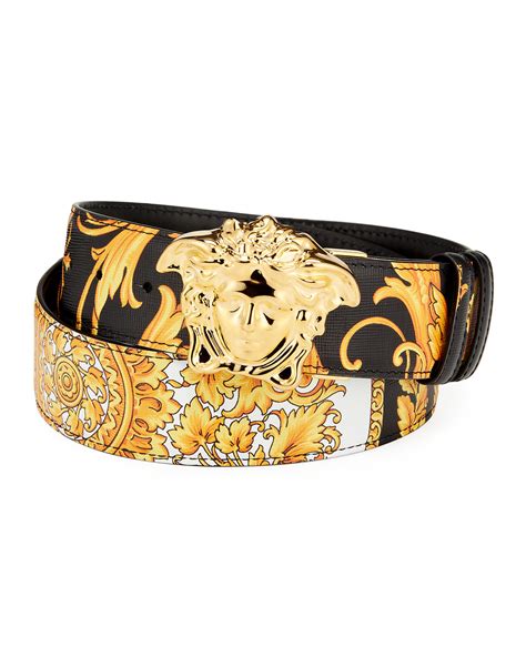 versace men's leather belts